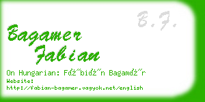 bagamer fabian business card